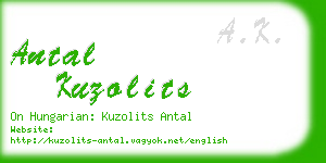 antal kuzolits business card